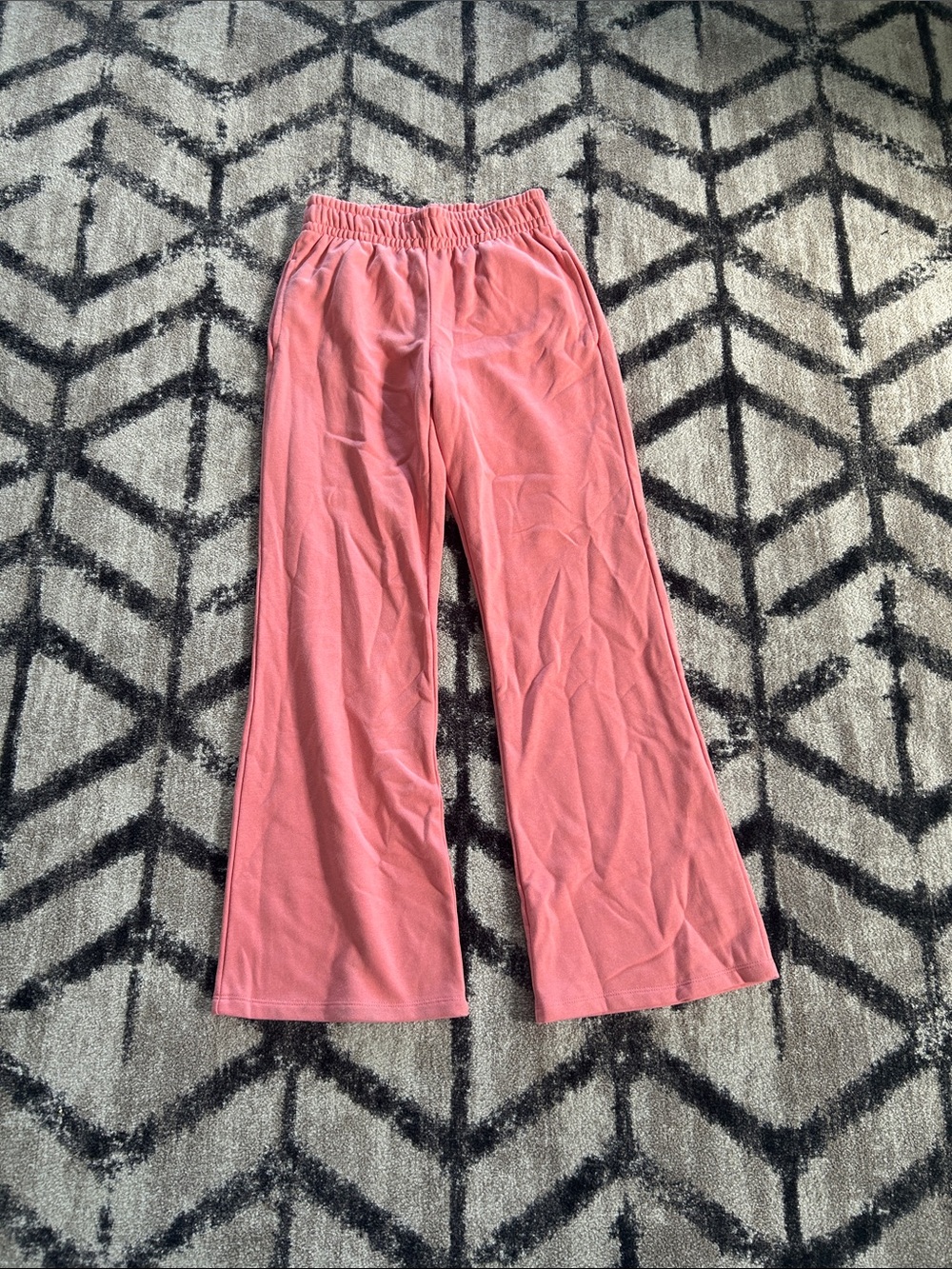 Wide-Leg Coral Sweatpants